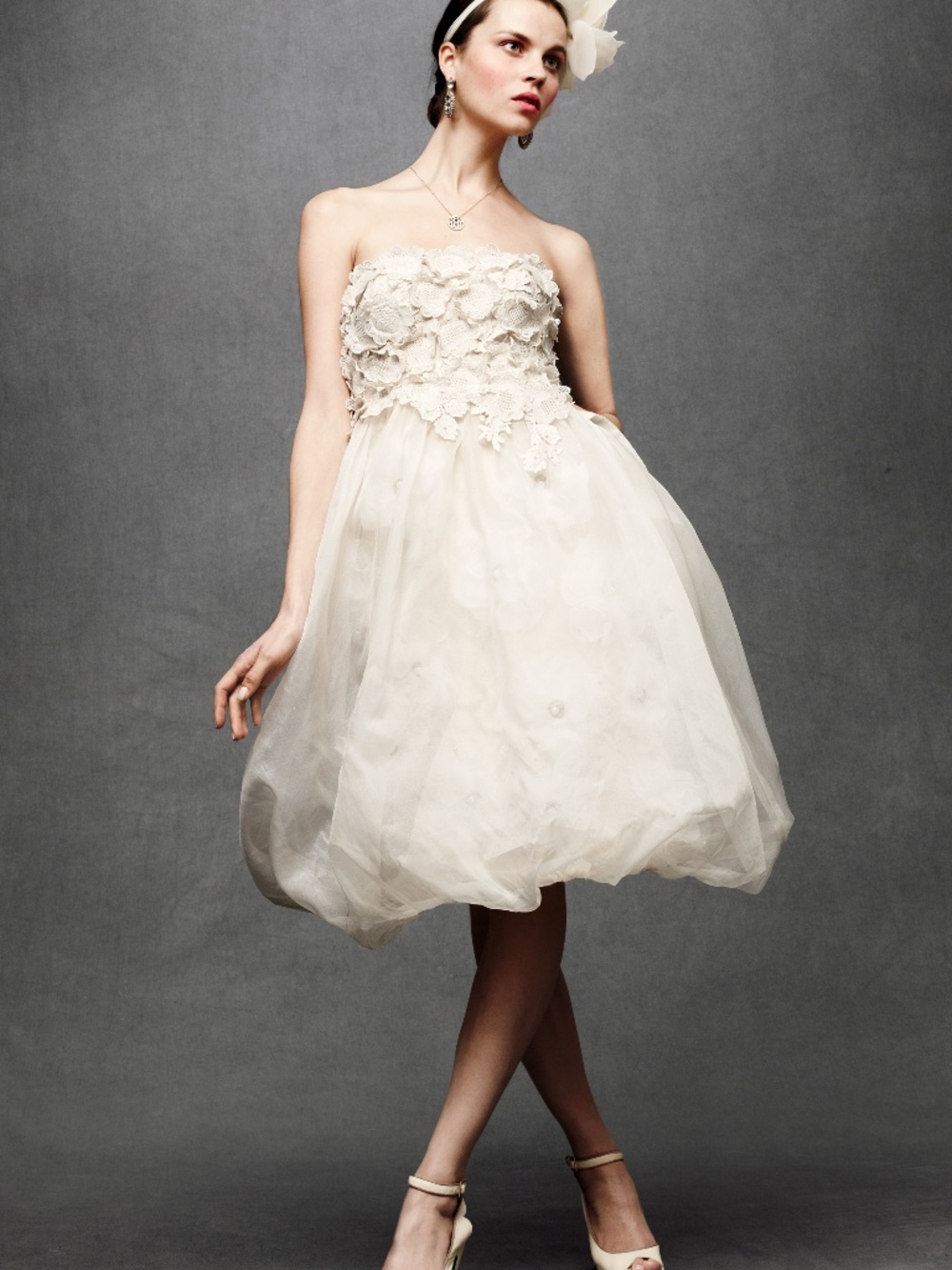 Rare BHLDN Quillaree Floral Artwork Silk Wedding Dress Sz 14